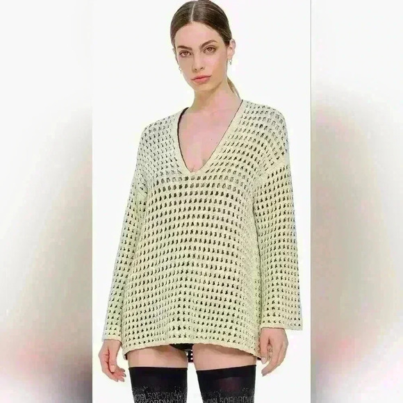 WOLFORD KNIT NET TOP LONG SLEEVE. - Picture 2 of 6